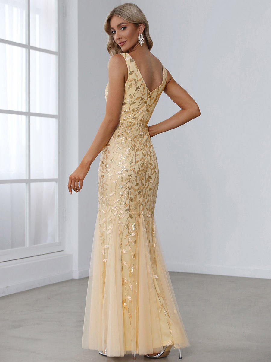 Classic Fishtail Sequin Evening Dresses for Women Dresses Luxurious Weddings