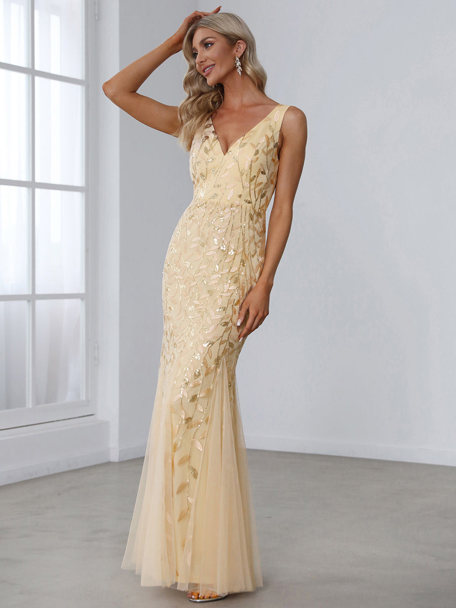 Classic Fishtail Sequin Evening Dresses for Women Dresses Luxurious Weddings