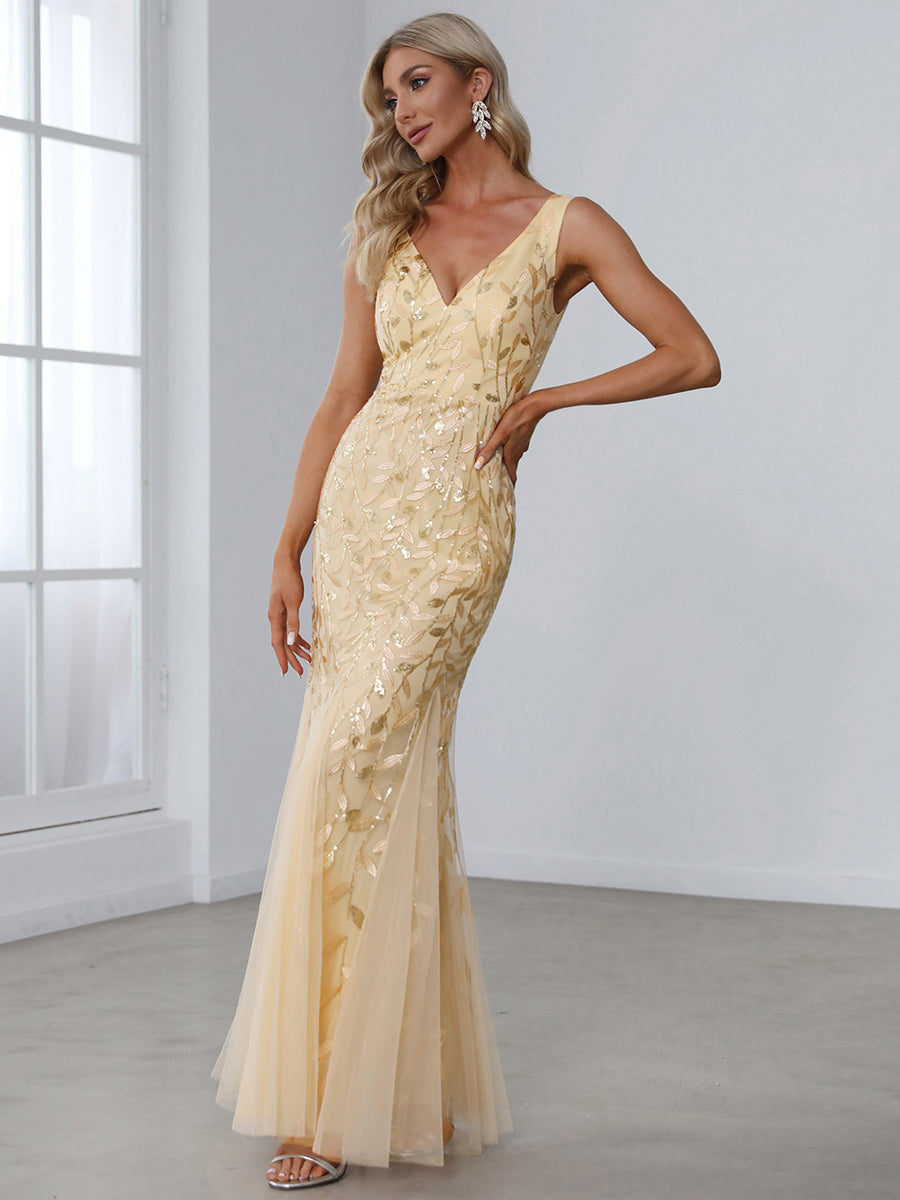 Classic Fishtail Sequin Evening Dresses for Women Dresses Luxurious Weddings