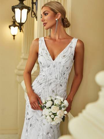Classic Fishtail Sequin Evening Dresses for Women Dresses Luxurious Weddings