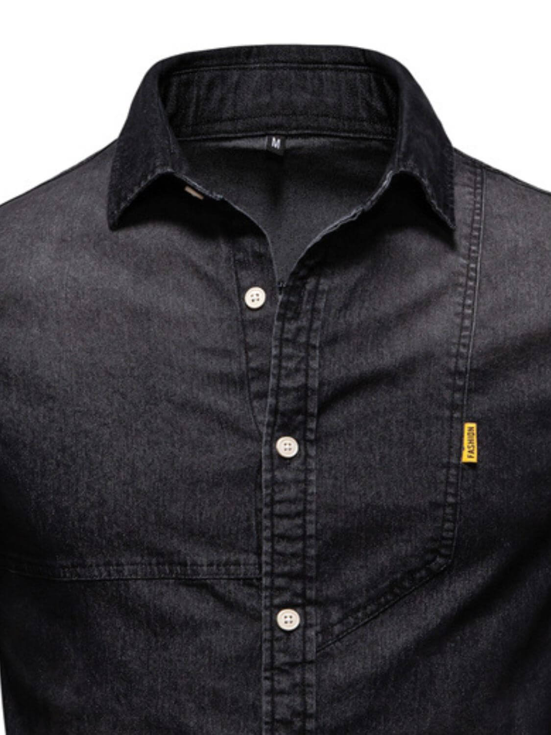 Men's Button Down Collared Neck Denim Shirt Men's Shirts Luxurious Weddings