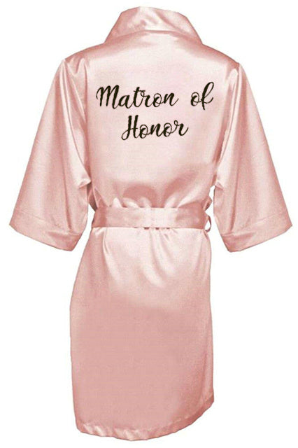 New Bride Bridesmaid Robe With White Black Letters Mother Bridal Robes Luxurious Weddings