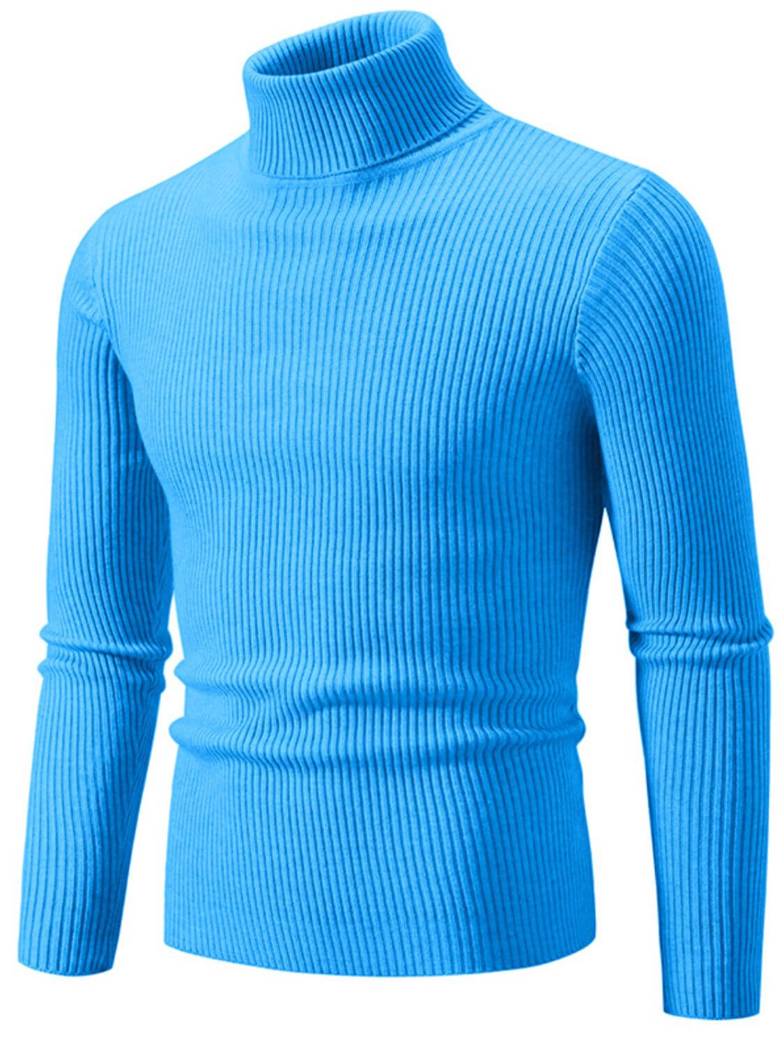 Men's Turtleneck Long Sleeve Ribbed Sweater turtle neck Luxurious Weddings