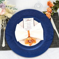 24pcs Dark Blue Elegant Charger Plates Set Charger Plates Luxurious Weddings