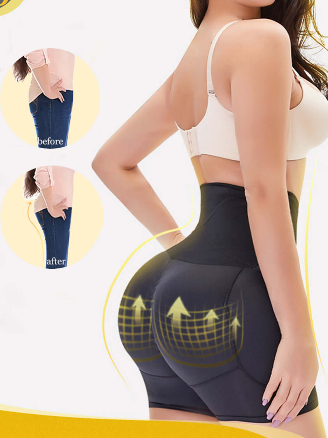 Full Size Hook and eye Shaping Shorts shapewear Luxurious Weddings