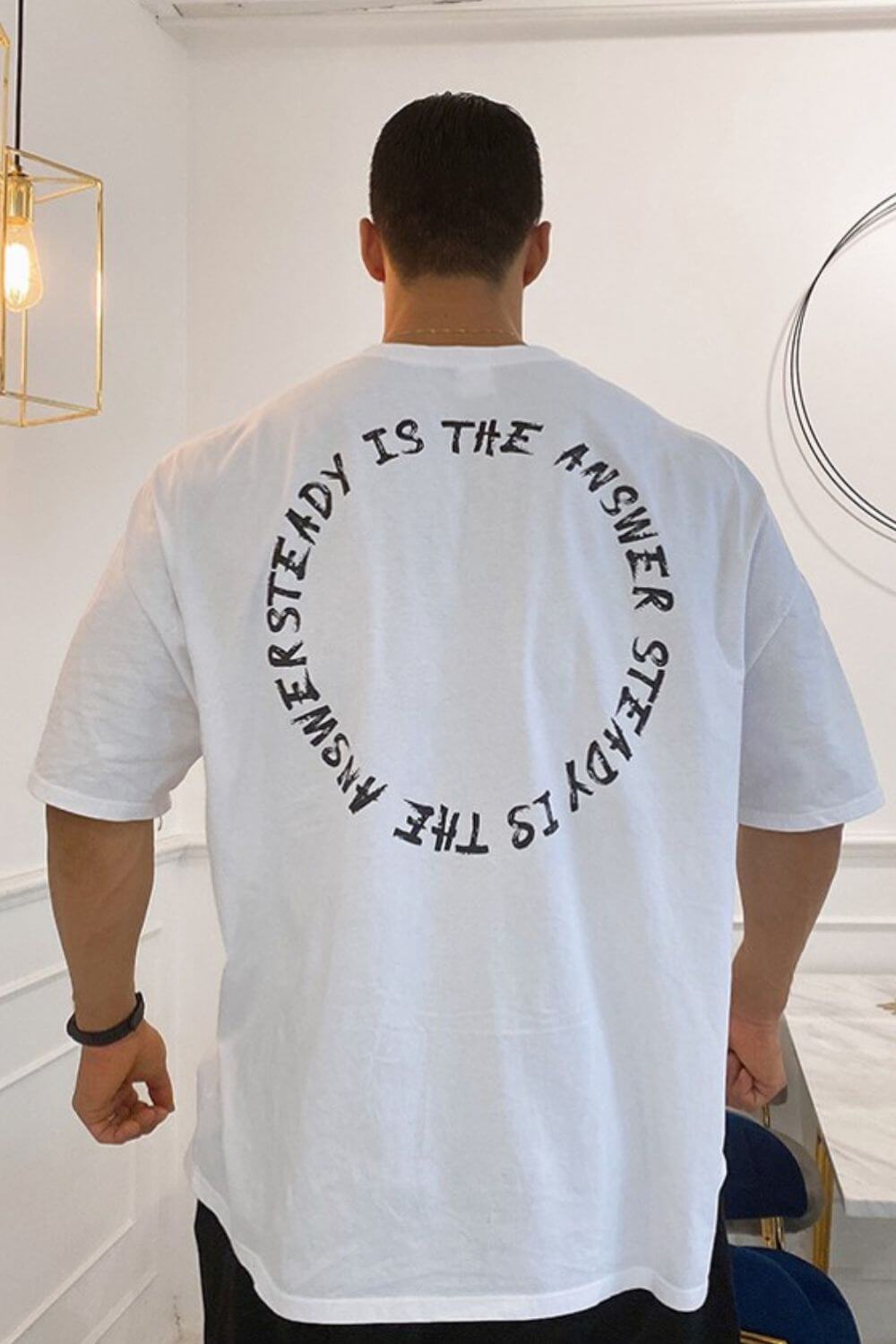 Men's Plus Size Letter Round Neck Half Sleeve T-Shirt mens tshirts Luxurious Weddings