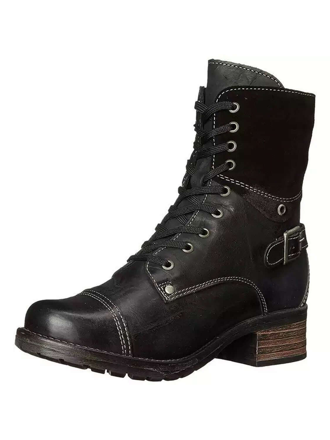 Lace-Up Block Heel Boots boots Luxurious Weddings