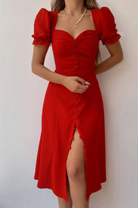 Sweetheart Neck Short Sleeve Dress Summer dress Luxurious Weddings