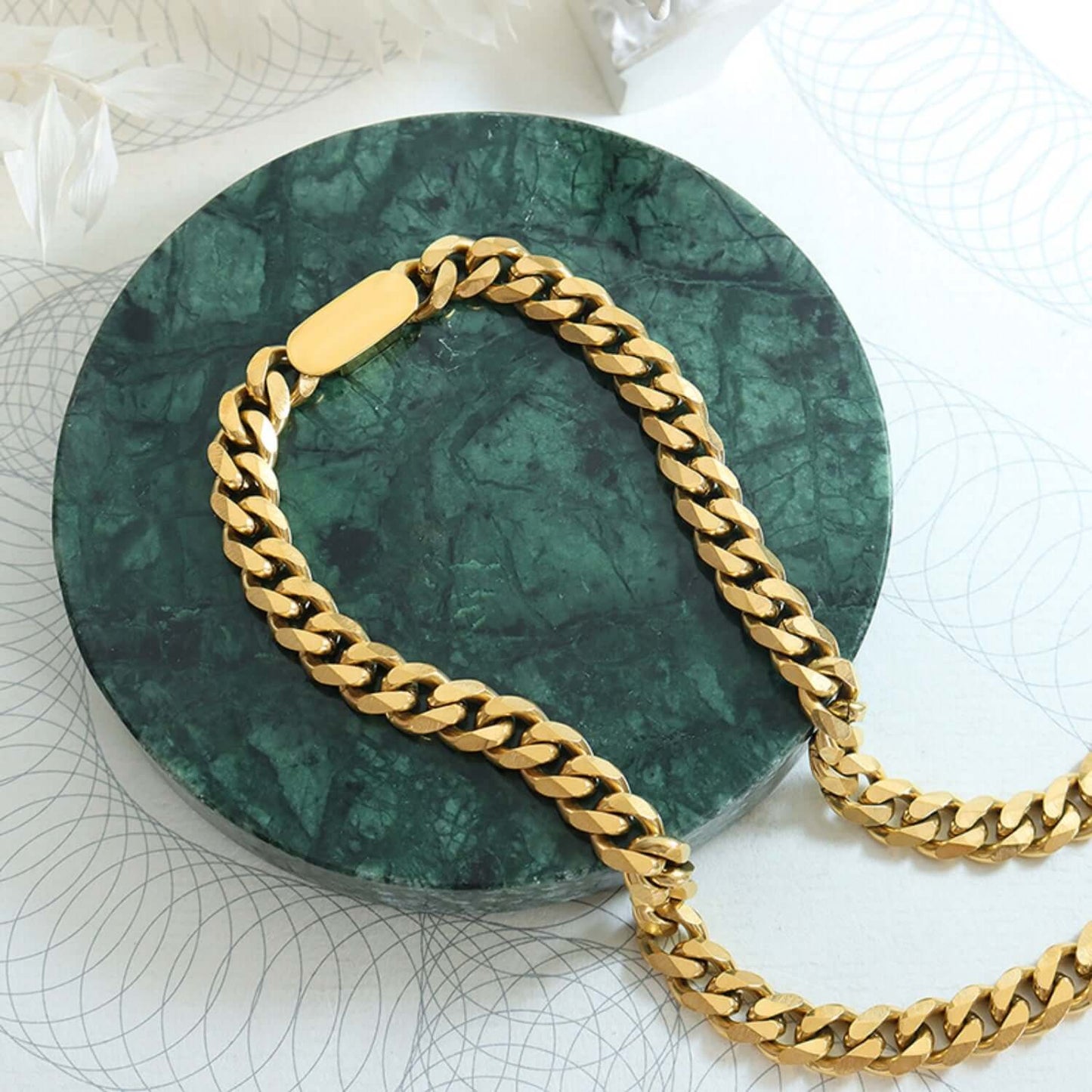18K Gold-Plated Chain Necklace Necklace Luxurious Weddings