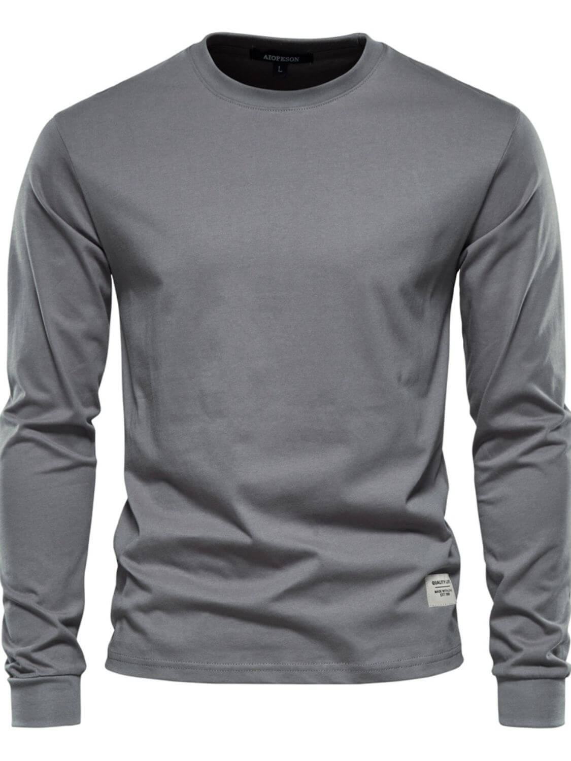 Men's Full Size Round Neck Long Sleeve T-Shirt Plus Size Men's Tshirts Luxurious Weddings