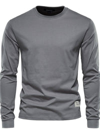 Men's Full Size Round Neck Long Sleeve T-Shirt Plus Size Men's Tshirts Luxurious Weddings