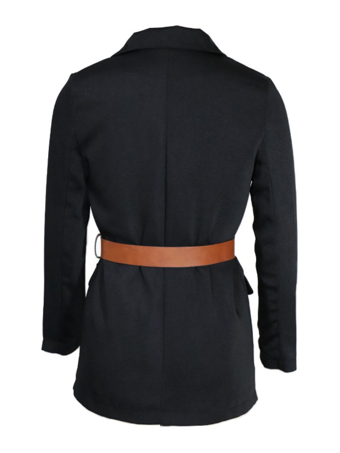 Buttoned Lapel Collar Long Sleeve Blazer Blazer Luxurious Weddings