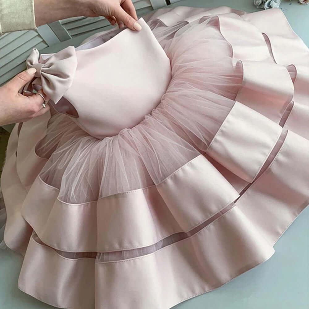 Children's Wedding Dress Girls One-shoulder Show Princess Fluffy girls dress Luxurious Weddings