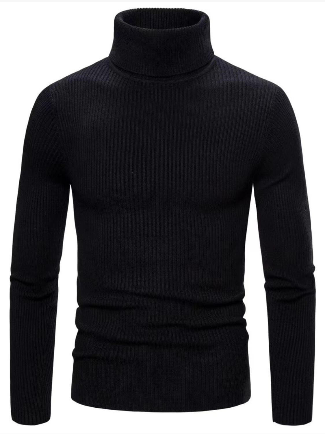 Men's Turtleneck Long Sleeve Ribbed Sweater turtle neck Luxurious Weddings