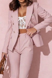 Full Size Lapel Collar Long Sleeve Blazer and Pants Set Plus Size suit sets women Luxurious Weddings