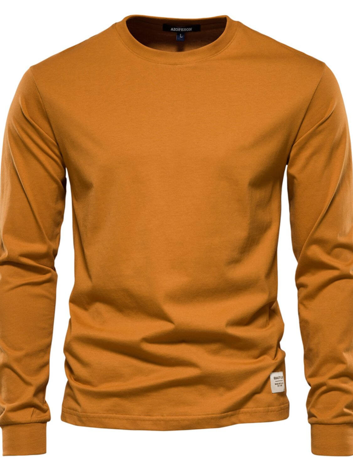 Men's Full Size Round Neck Long Sleeve T-Shirt Plus Size Men's Tshirts Luxurious Weddings