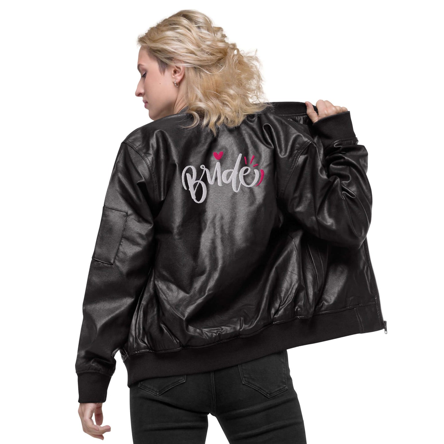 BRIDE TO BE Leather Bomber Jacket women's jacket Luxurious Weddings