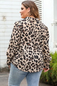 Plus Size Printed Long Sleeve Shirt Plus size blouse Luxurious Weddings