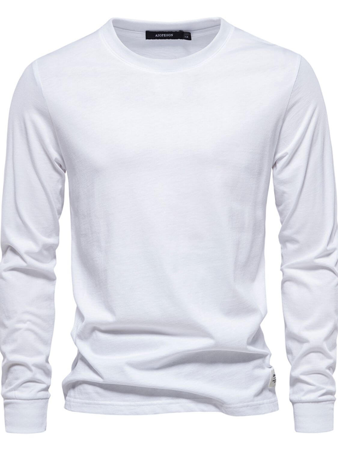 Men's Full Size Round Neck Long Sleeve T-Shirt Plus Size Men's Tshirts Luxurious Weddings