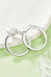 1 Carat Moissanite 925 Sterling Silver Double Layered Ring Rings Luxurious Weddings