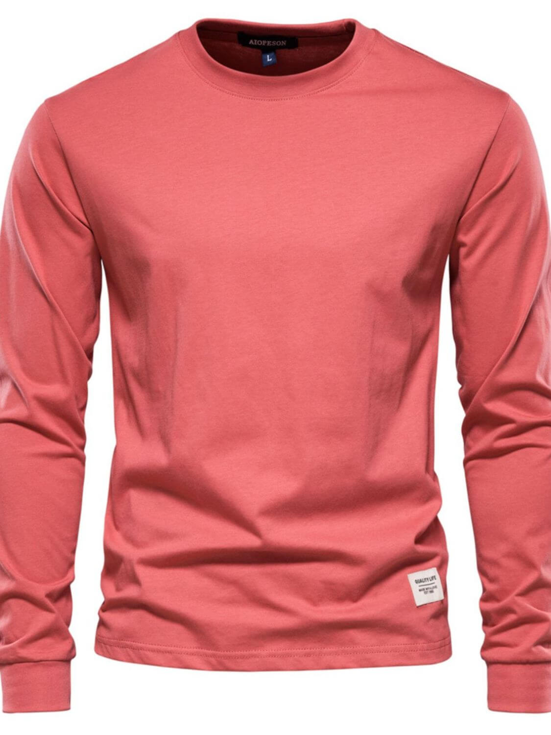 Men's Full Size Round Neck Long Sleeve T-Shirt Plus Size Men's Tshirts Luxurious Weddings
