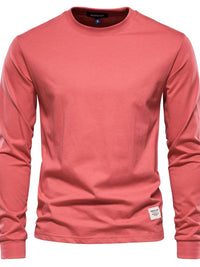 Men's Full Size Round Neck Long Sleeve T-Shirt Plus Size Men's Tshirts Luxurious Weddings