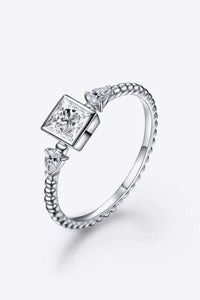Moissanite Square Shape 925 Sterling Silver Ring Rings Luxurious Weddings