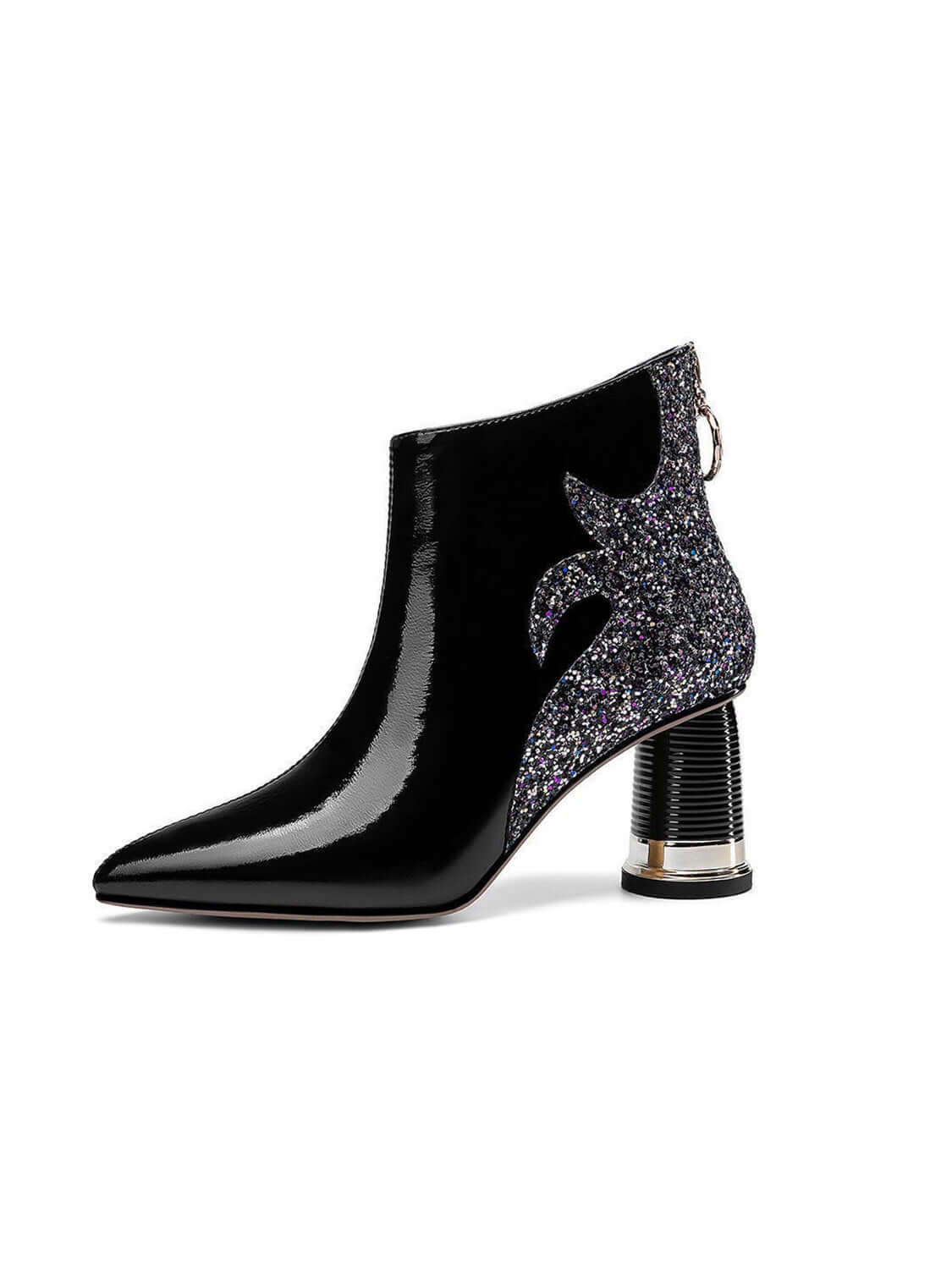 Point Toe Block Heel Ankle Boots boots Luxurious Weddings