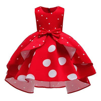 Girls Elegant Polka Dots Dress girls dress Luxurious Weddings