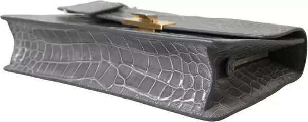 Balenciaga Gray Exotic Leather Medium Shoulder Hand Purse Bag Handbag Luxurious Weddings