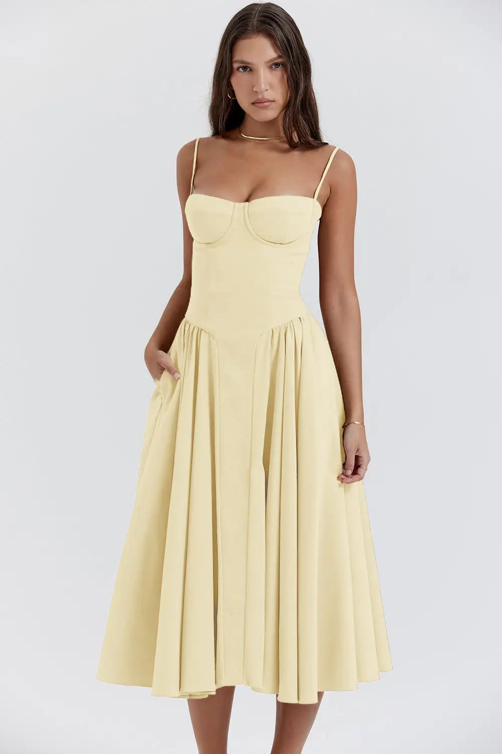 Spring Summer French Retro Dress midi dress Luxurious Weddings