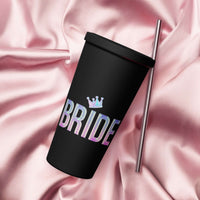 BRIDE Insulated tumbler with a straw Mugs Luxurious Weddings