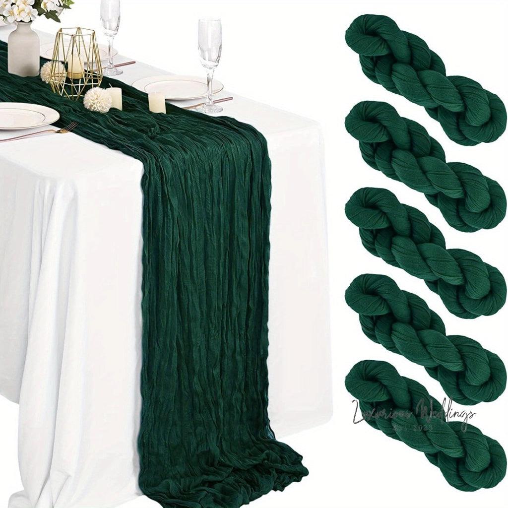 Balinese Pleated Table Runner - 4pcs, Polyester Material for Weddings Table Runner Luxurious Weddings