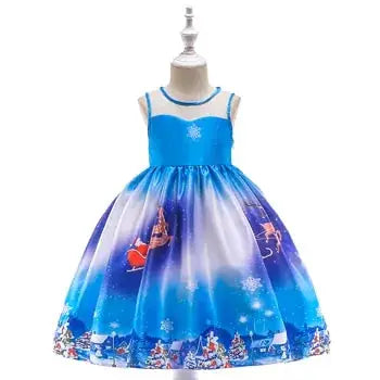 Cartoon Cosplay Snowflake Princess Dress girls dresses Luxurious Weddings