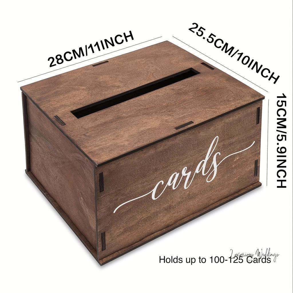 Rustic Wooden Wedding Card Box Wedding Decor Luxurious Weddings