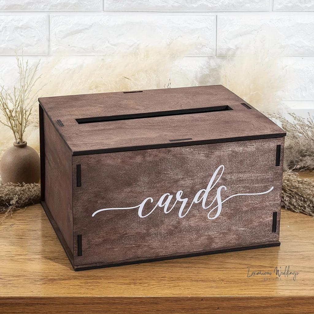 Rustic Wooden Wedding Card Box Wedding Decor Luxurious Weddings