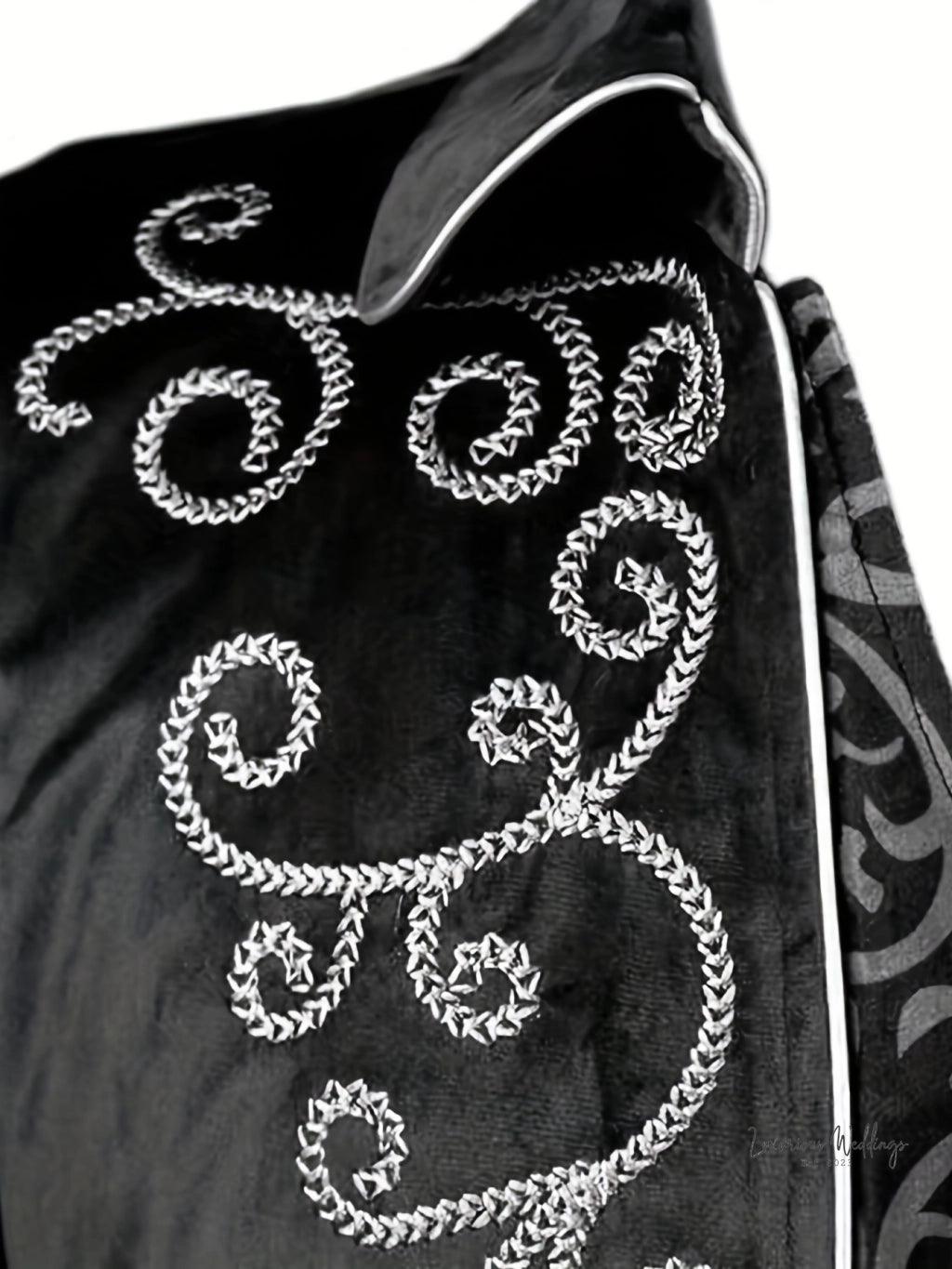 Steampunk Gothic Embroidered Victorian Jacket - Men's Renaissance Costume - Luxurious Weddings