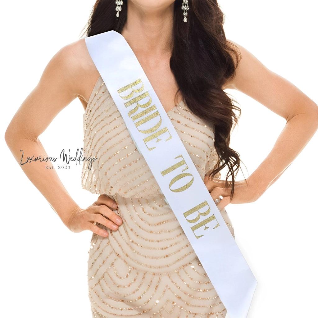 Universal Bridal Party Decorations - Satin Sash & Shoulder Straps Hens Night Luxurious Weddings