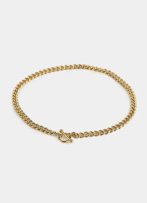 Bar Clasp Cuban Chain - 18K Gold Plated