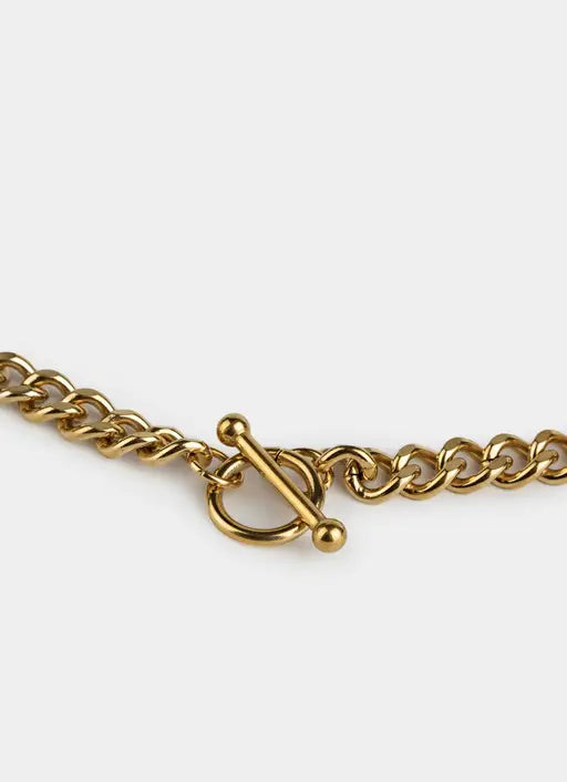 Bar Clasp Cuban Chain - 18K Gold Plated