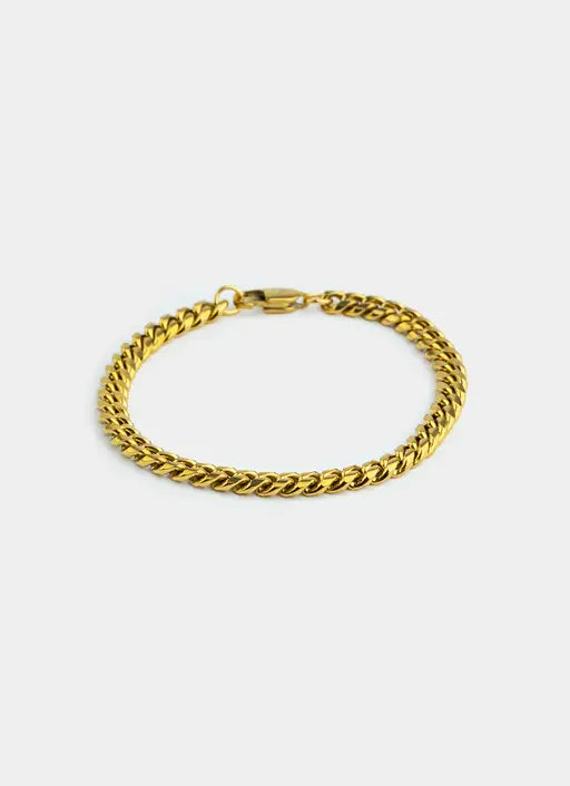 Havana Cuban Bracelet 6mm - 18K Gold Plated