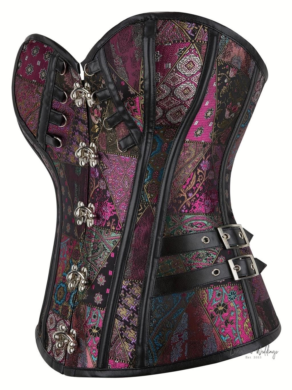 Vintage Gothic Corset Bustier - Lace Up Steampunk Body Shaper for Women Corset Luxurious Weddings