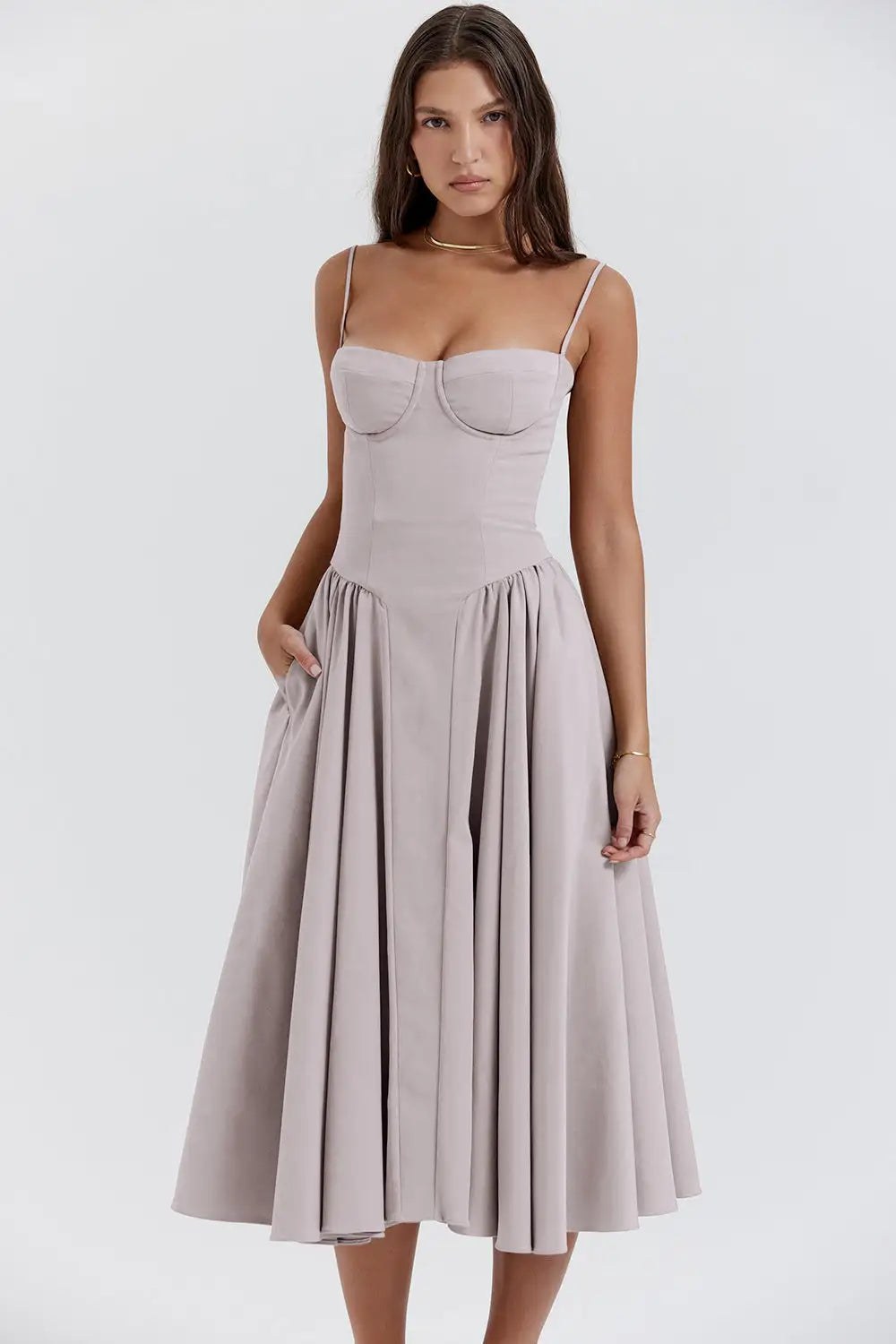 Spring Summer French Retro Dress midi dress Luxurious Weddings