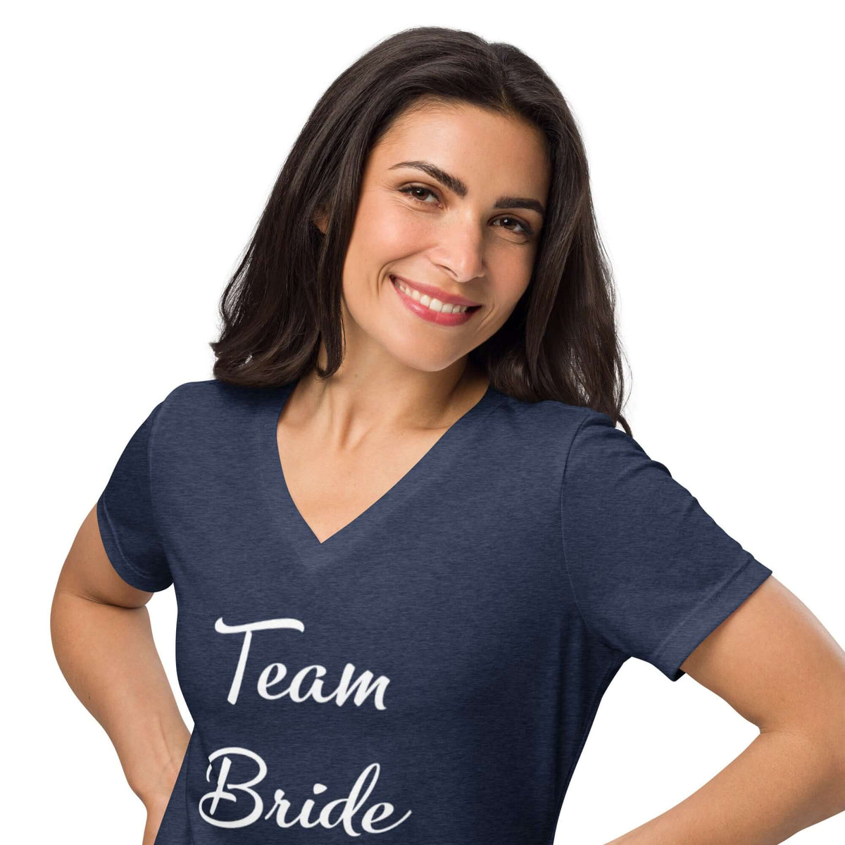 TEAM BRIDE Women’s relaxed v-neck t-shirt Couples Tshirts Luxurious Weddings