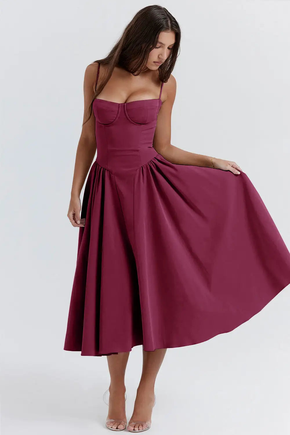 Spring Summer French Retro Dress midi dress Luxurious Weddings