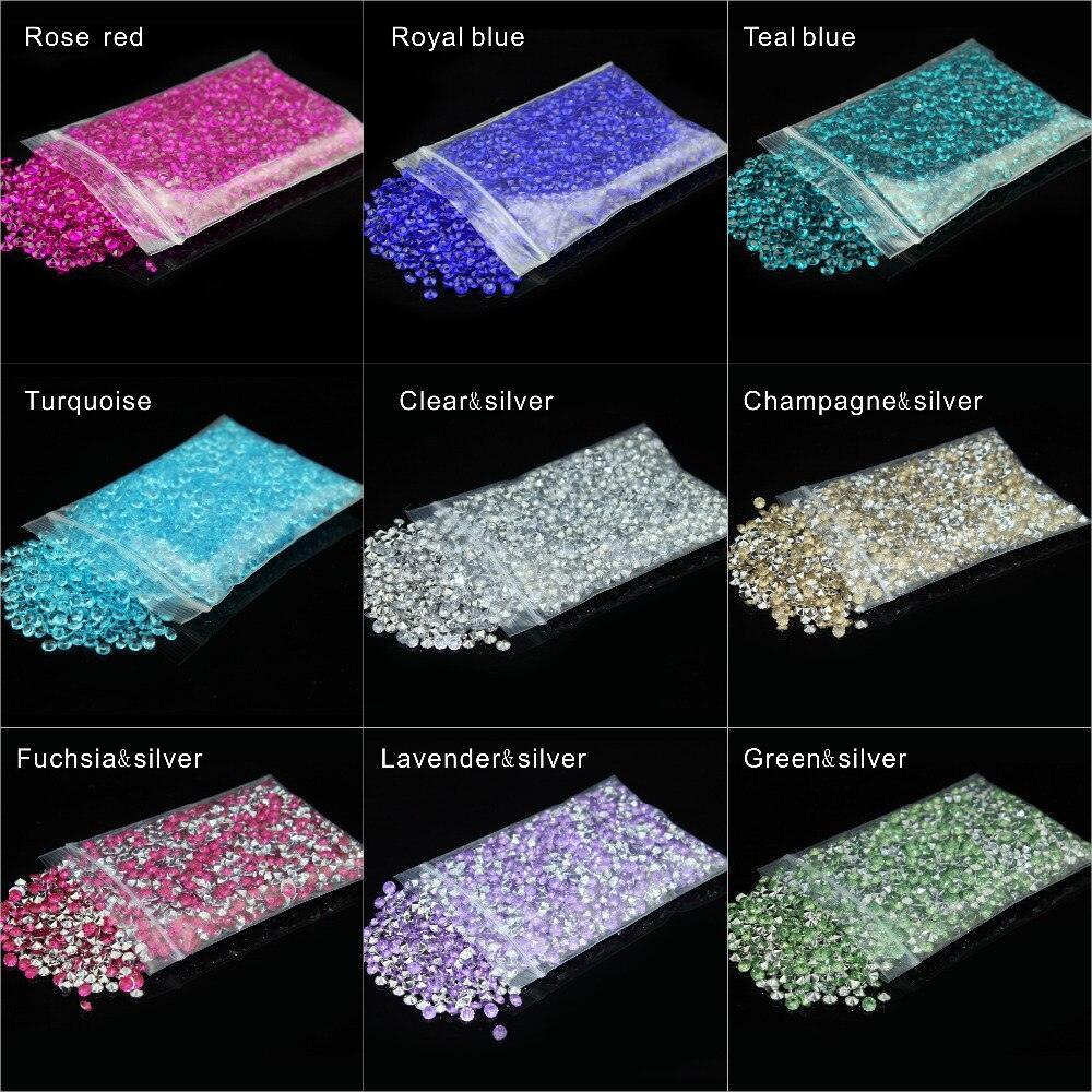 10000pcs/pack 2.5mm turquoise Acrylic Crystal Diamond Confetti Confetti Luxurious Weddings