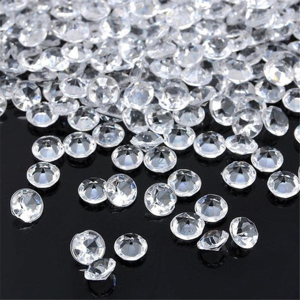1000pcs DIY Diamond Table Confetti Gold Crystal - Luxurious Weddings