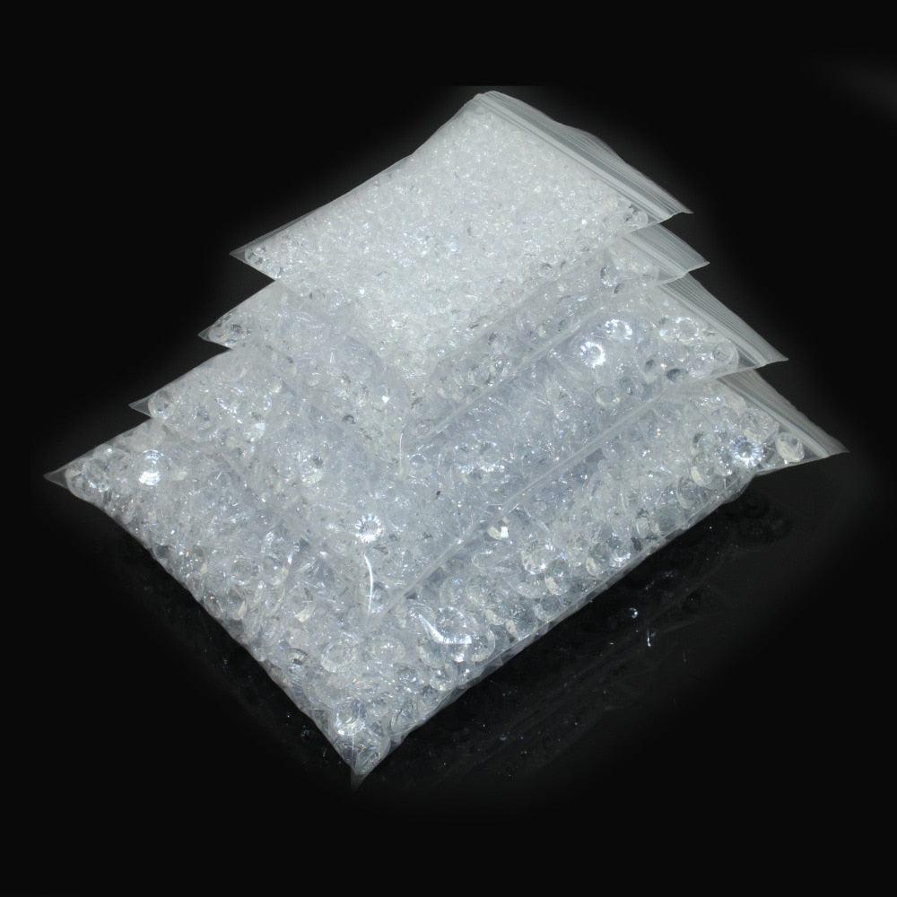 1000Pcs/Pack Clear Acrylic Diamond Scatters Table Confetti Confetti Luxurious Weddings