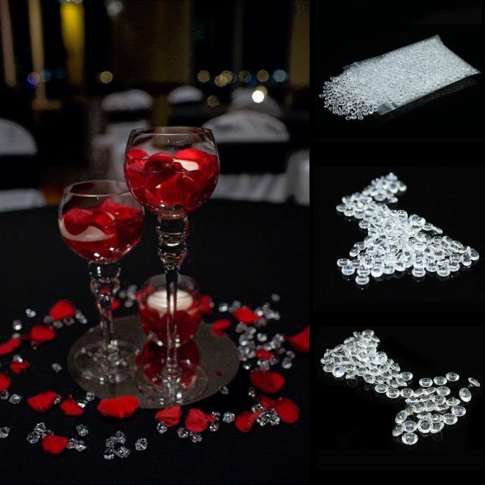 1000Pcs/Pack Clear Acrylic Diamond Scatters Table Confetti Confetti Luxurious Weddings