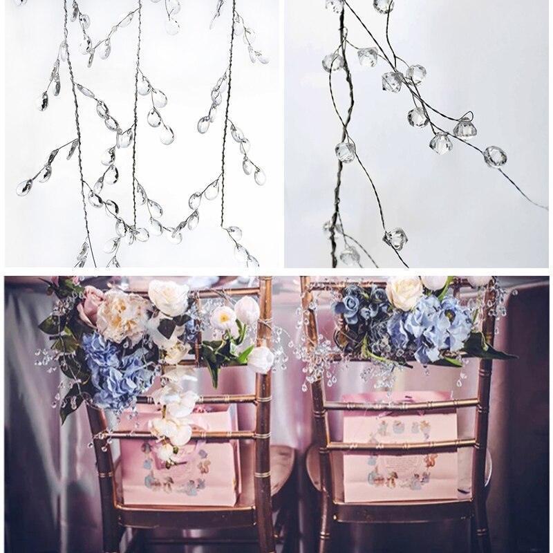 100/120/150cm Acrylic Crystal Bead Curtain Garland Crystal Garland Luxurious Weddings